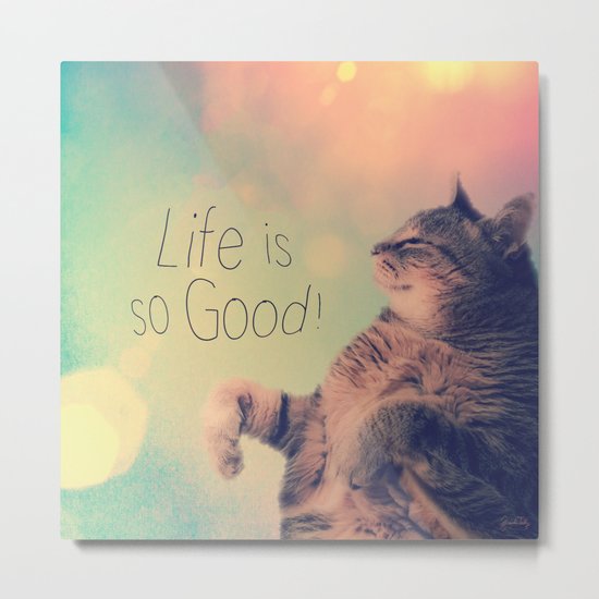 Dancing Kitty Cat Metal Print