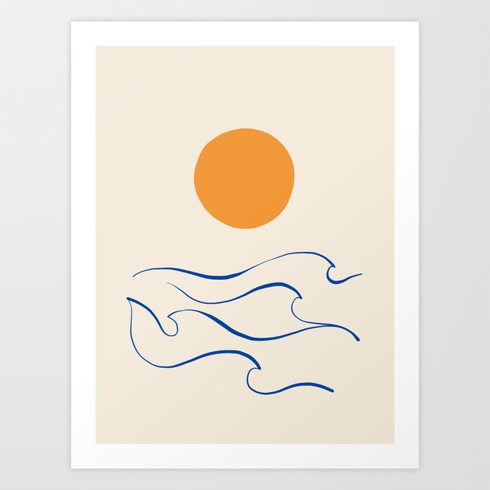 Matisse Bird Waves under the Sun Art Print