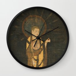 Welcoming Descent of Jizo 13th Century Japanese Scroll Wall Clock