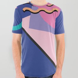 Memphis pattern 83 - 80s / 90s Retro All Over Graphic Tee