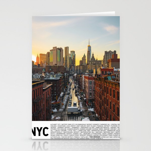 NYC Minimalism | Two Bridges | New York City Views Stationery Cards