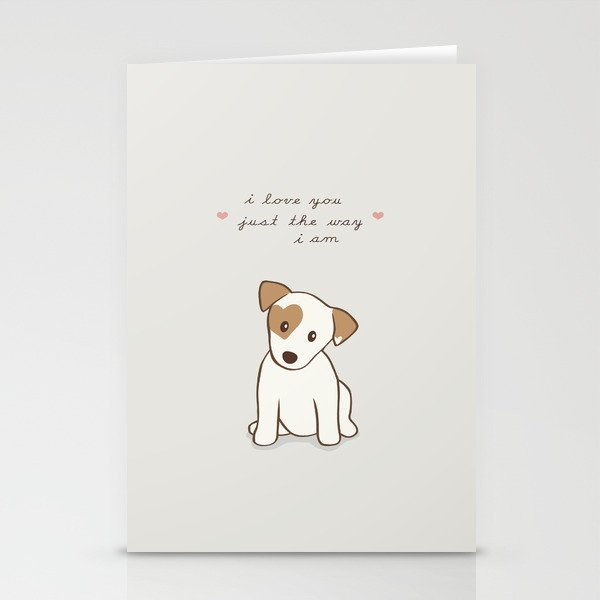 Heart spotted jack Russell Terrier Dog Stationery Cards