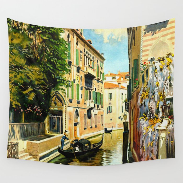 Venezia - Venice Italy Vintage Travel Wall Tapestry