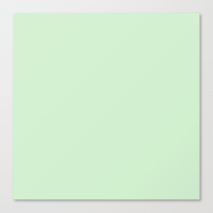CELADON MIST SOLID COLOR. Plain Pale Green Canvas Print