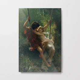 Springtime by Pierre-Auguste Cot 1873 Painting Couple in the Forest Metal Print | Gothicart, Arthistory, Darkacademia, Famousart, Shakespeare, Aestheticpicture, Bridgerton, Famouspainting, Lightacademia, Painting 