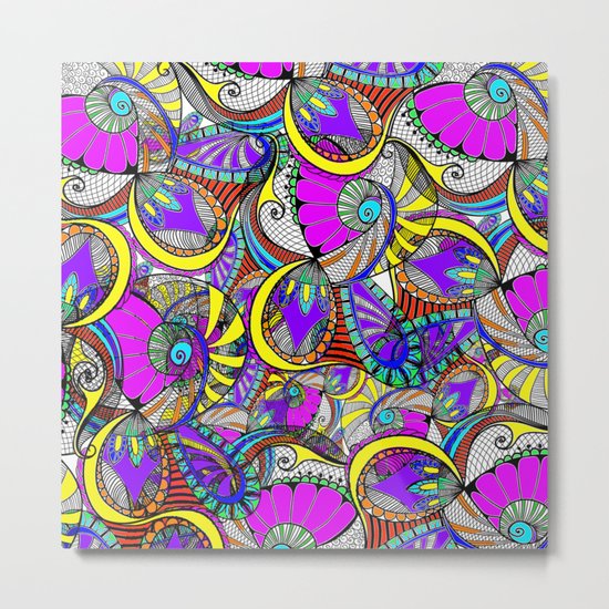 crazy zentangle Metal Print