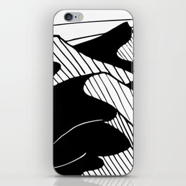 Abstract black and white sand desert iPhone Skin