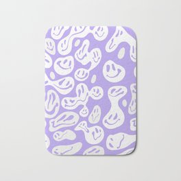 Pastel Purple Dripping Smiley Bath Mat