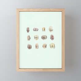 Minted Butts. Framed Mini Art Print