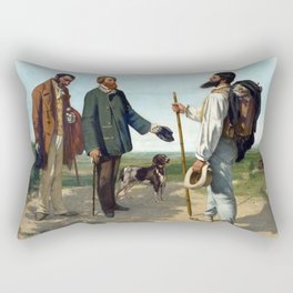 Gustave Courbet - The Meeting Rectangular Pillow