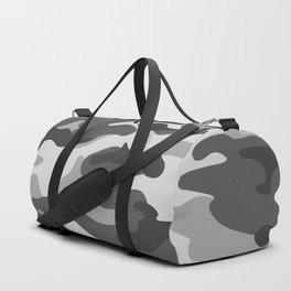 Black Wavy Grunge Pattern Duffle Bag