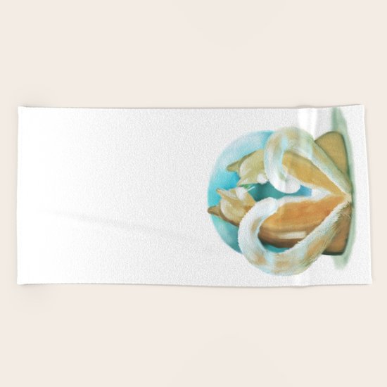 Fluffy love Beach Towel