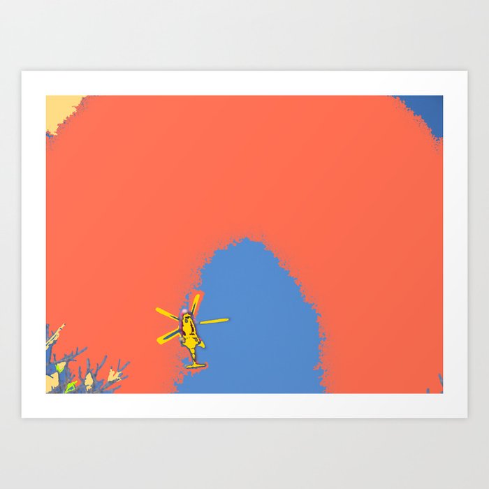 Helicopter Above Art Print