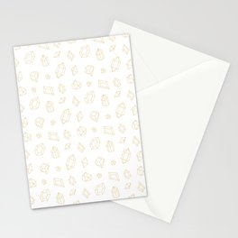 Tan Gems Pattern Stationery Card