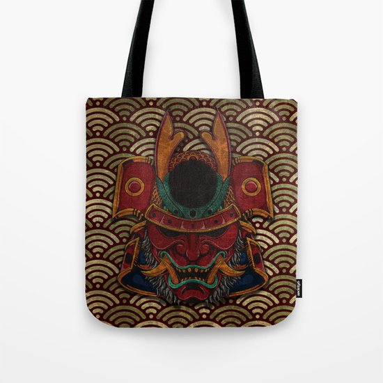 samurai mask Tote Bag