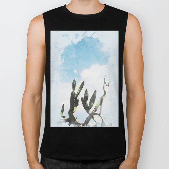 Cactus & Sky #society6 #decor #buyart Biker Tank