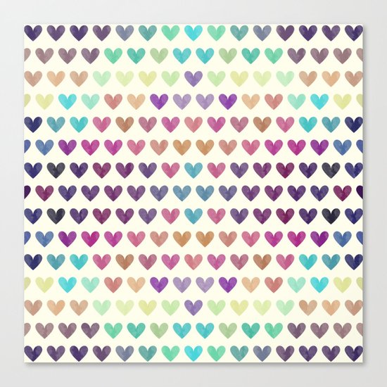 Colorful hearts III Canvas Print