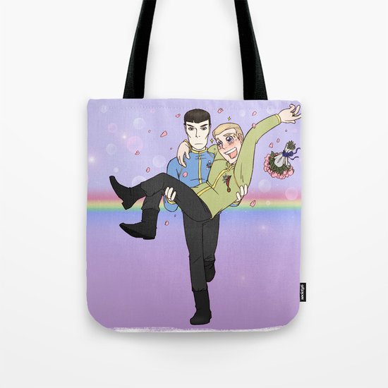 New Frontiers - Kirk and Spock Tote Bag