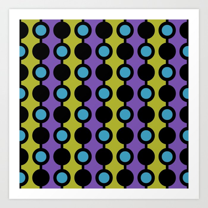 Mid Century Modern Polka Dot Beads 426 Art Print
