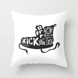Kick off your shoes. Throw Pillow