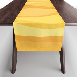 Yellow Omelette - retro color pallet art Table Runner