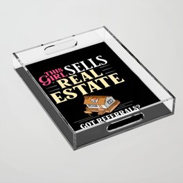 Real Estate Agent Realtor Investing Acrylic Tray