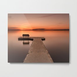 Sunset by Dock Metal Print