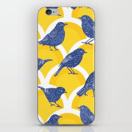 2206 schindel birds yellow blue iPhone Skin