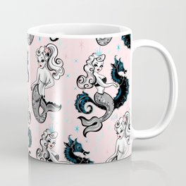Pearla the Mermaid on Pink Coffee Mug