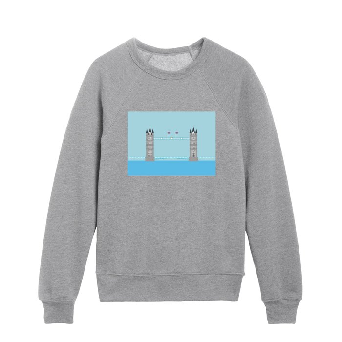 Tower Bridge, London, England Kids Crewneck