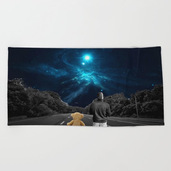 Nebulea and Teddy Beach Towel