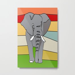 Colorful Elephant Metal Print | Colorfulelephant, Elephant, Colorful, Animal, Nature, Digital, Curated, Cute, Elephants, Drawing 