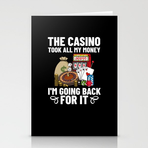 Casino Slot Machine Game Chips Card Player Stationery Cards