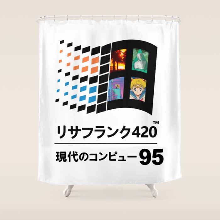 Vaporwave 95 Shower Curtain By Aristotelles Society6