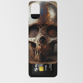 Rusty Steel Skull Sculpture - Dead Robot Android Card Case