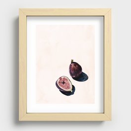 Fruit Still Life Print | Figs Watercolor Aesthetic Painting | Minimal Nudes | Modern Art Recessed Framed Print