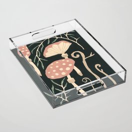 Yumeji Takehisa - Kinoko (Mushroom) Woodblock art Acrylic Tray