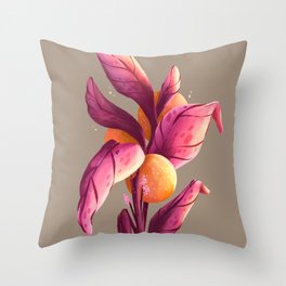 Pinks and Oranges Throw Pillow