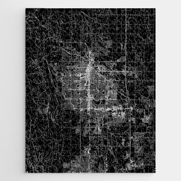 Fort Collins Black Map Jigsaw Puzzle