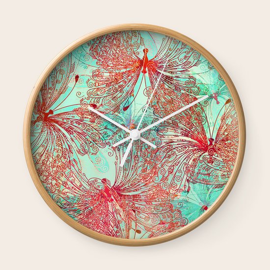 Butterfly Pattern Wall Clock