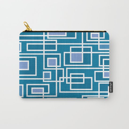 Geometric blue pattern Carry-All Pouch