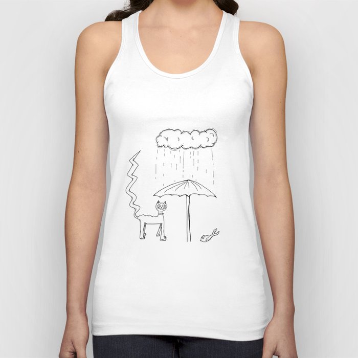 Cat and Fish Tank Top
