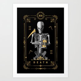 Death XIII Tarot Card Art Print