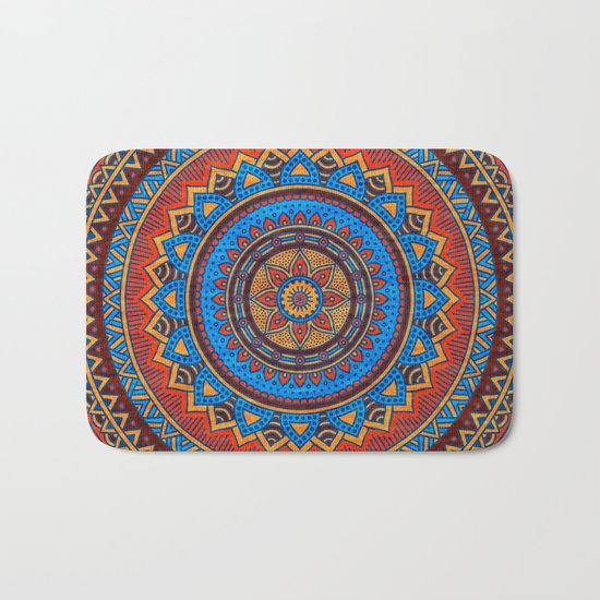 Hippie mandala 73 Bath Mat