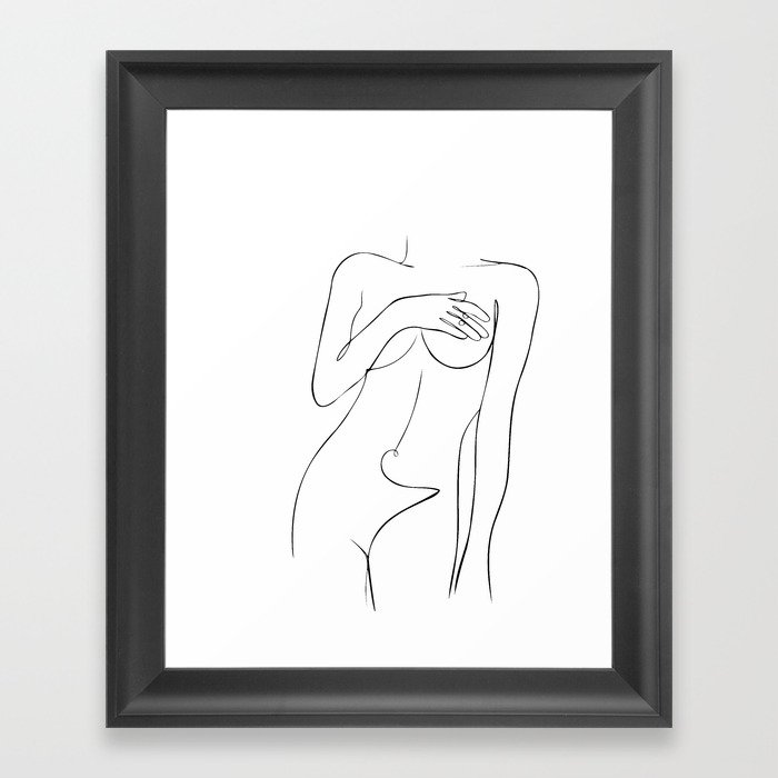 Woman Naked  Framed Art Print