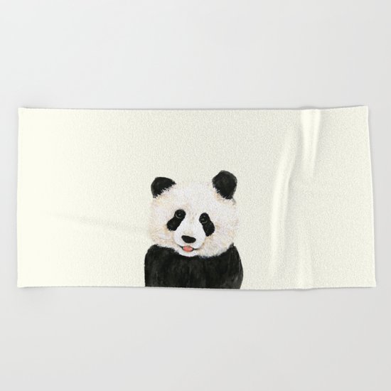 naughty little panda Beach Towel