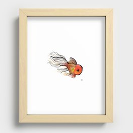 Goldfish Watercolor Print Recessed Framed Print