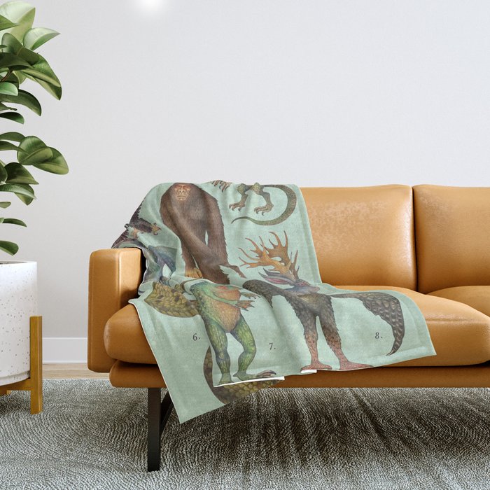 Cryptids of the Americas Throw Blanket