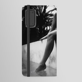 Dip your toes into the water, female form black and white photography - photographs Android Wallet Case