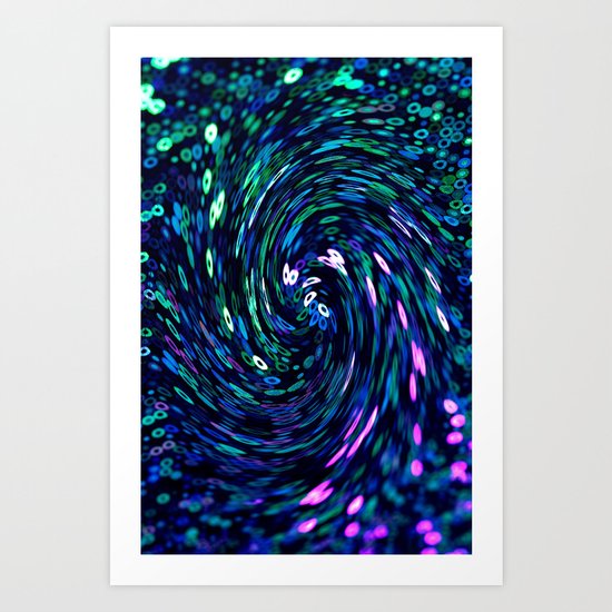 sparkly spiral Art Print